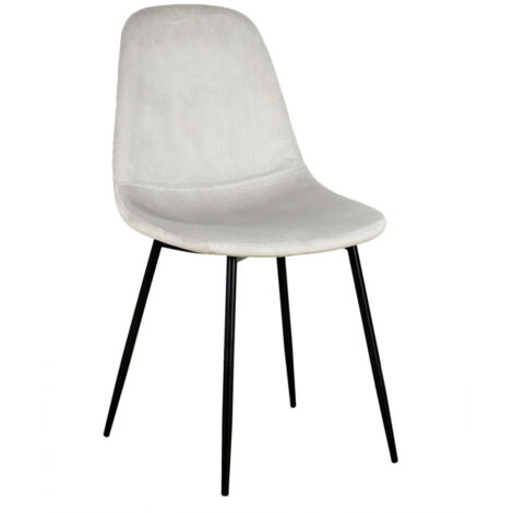 Lot de 4 Chaises Velours "Giulia" 85cm Gris Clair