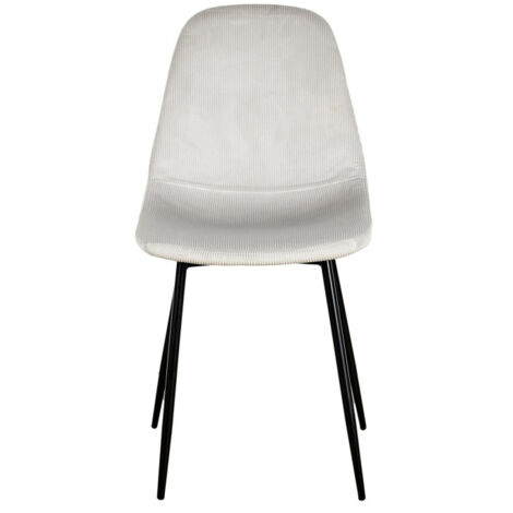 Lot de 4 Chaises Velours "Giulia" 85cm Gris Clair