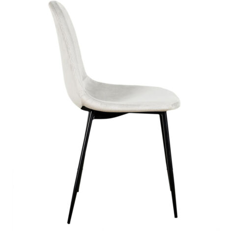 Lot de 4 Chaises Velours "Giulia" 85cm Gris Clair