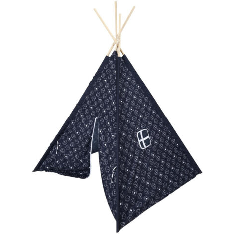 Tipi Enfant "Monsieur Heureux" 160cm Bleu (1/5)