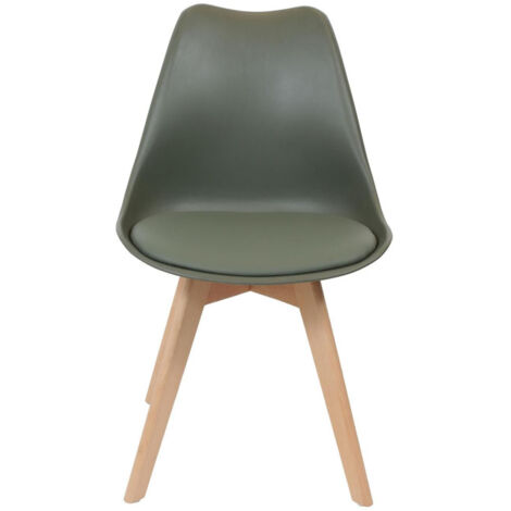 Lot de 4 Chaises Scandinave "Skansen" 81cm Kaki