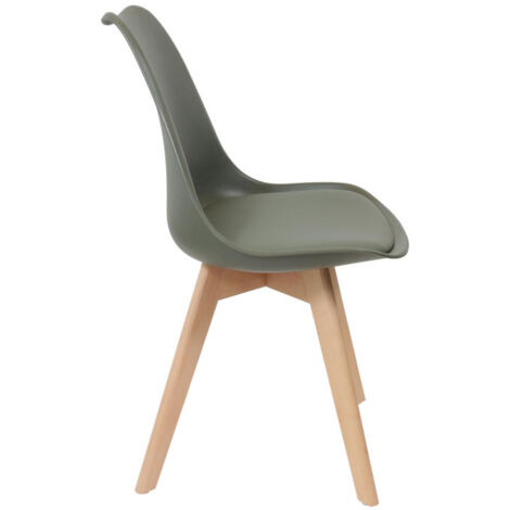 Lot de 4 Chaises Scandinave "Skansen" 81cm Kaki