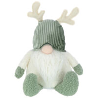 Statuette Déco Lutin "Cerf" 45cm Vert & Beige