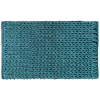 Tapis Salle de Bain "Tissé Épais" 50x75cm Bleu Pétrole