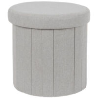 Pouf Coffre Pliable "Pills" 38cm Gris