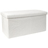 Banc Coffre Pliable "Bouclette" 76cm Blanc