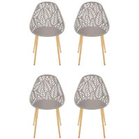 Lot de 4 Chaises de Jardin "Lucena" 83cm Taupe
