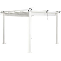 Pergola Avec Toit "Lazio" 295cm Blanc