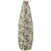 Vase Déco en Porcelaine "Yezi" 53cm Vert & Blanc