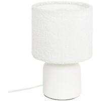 Lampe à Poser Bouclette "Bona" 22cm Blanc