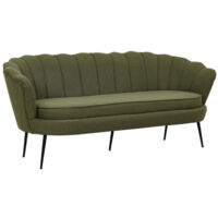 Canapé 3 Places en Tissu "Calais" 180cm Vert