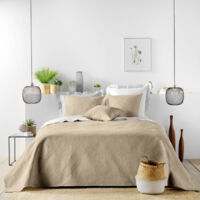 Couvre-Lit & 2 Housses de Coussin "Romane" 220x240cm Lin