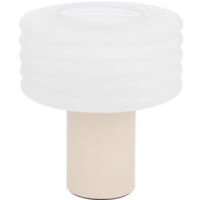 Lampe à Poser en Verre "Asti" 36cm Beige