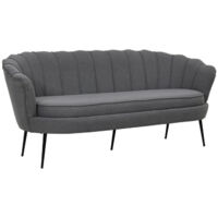Canapé 3 Places en Tissu "Calais" 180cm Gris
