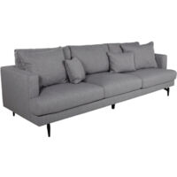 Canapé 3 Places en Tissu "Sofia" 260cm Gris