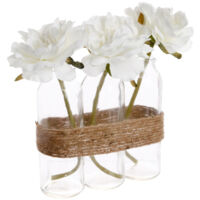 Composition Florale Artificielle "Tube" 23cm Naturel