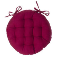 Galette de Chaise Ronde "Leana" 38cm Rouge