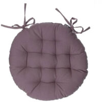 Galette de Chaise Ronde "Leana" 38cm Taupe