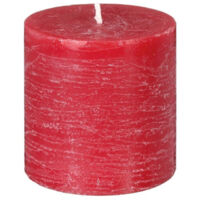 Bougie Ronde "Rustic" 7cm Rouge