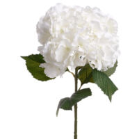 Atmosphera – Fleur artificielle 'Hortensia' 83cm blanc – Design élégant pour décoration intérieure – Matières : fer, polyéthylène, polyester