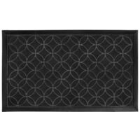 Tapis d'Entrée Rectangle "Emilio" 45x75cm Noir