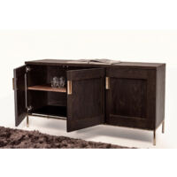 Commode 3 Tiroirs Pimlico 91cm - Design Moderne, Couleur Charbon, Bois, Paris Prix