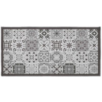 Tapis Déco Rectangle "Persane" 50x120cm Gris