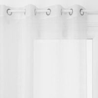 Rideau Voilage Uni "Louis" 140x240cm Blanc