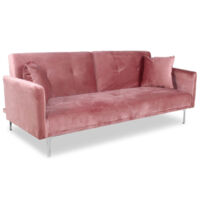 Canapé Convertible 3 Places "Lacla" 191cm Rose