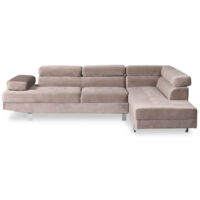 Canapé d'Angle Droit "Têtière" 260cm Taupe