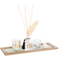 Coffret Senteur 8 Pièces "Plume" 37cm Bois de Gaiac
