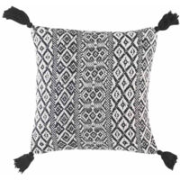 Coussin Déhoussable "Scenarel" 40x40cm Noir & Blanc