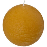 Bougie Boule "Rustic" 10cm Jaune