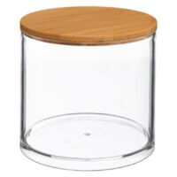 Boîte à Coton Bambou "Beauty" 10cm Transparent