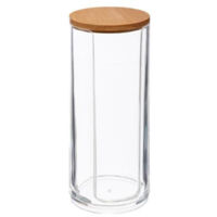 Distributeur de Coton Bambou "Beauty" 17cm Transparent