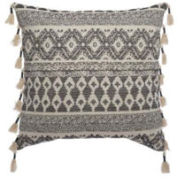Coussin Déco "Ritual" 60x60cm Noir & Blanc