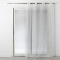 Rideau Voilage à Œillets "Dixiea" 140x240cm Argent