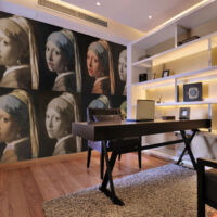 Papier Peint "Girl with a Pearl Earring Pop Art" 309 x 400 cm