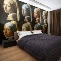 Papier Peint "Girl with a Pearl Earring Pop Art II" 450x270cm