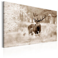 Tableau Imprimé "Deer in Sepia" 80 x 120 cm