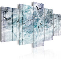 Tableau Imprimé "Forêt Bleue" 50 x 100 cm