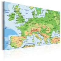 Tableau Imprimé "Map of Europe" 40 x 60 cm