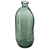 Vase en Verre Recyclé "Bouteille" 35cm Kaki