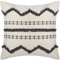 Housse de Coussin Tuftée "Etnik II" 40x40cm Gris