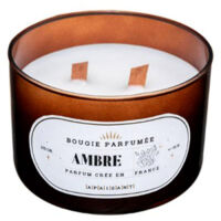 Bougie Parfumée en Verre "Snow" 470g Ambre