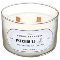 Bougie Parfumée en Verre "Snow" 470g Patchouli