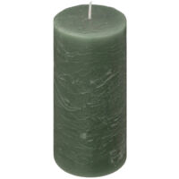 Bougie Cylindrique "Rustic" 14cm Vert Eucalyptus