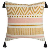 Housse de Coussin "Rayure Perle" 40x40cm Multicolore