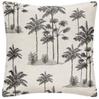 Housse de Coussin "Palm" 40x40cm Noir & Blanc
