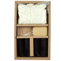 Lot de 2 Bougies à Confectionner "DIY" 6cm Marron